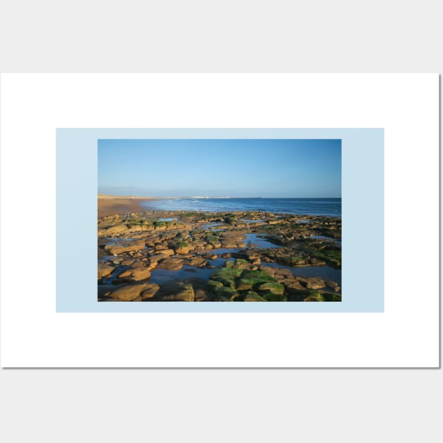 Rock Pools on the beach at Seaton Sluice Wall Art by Violaman